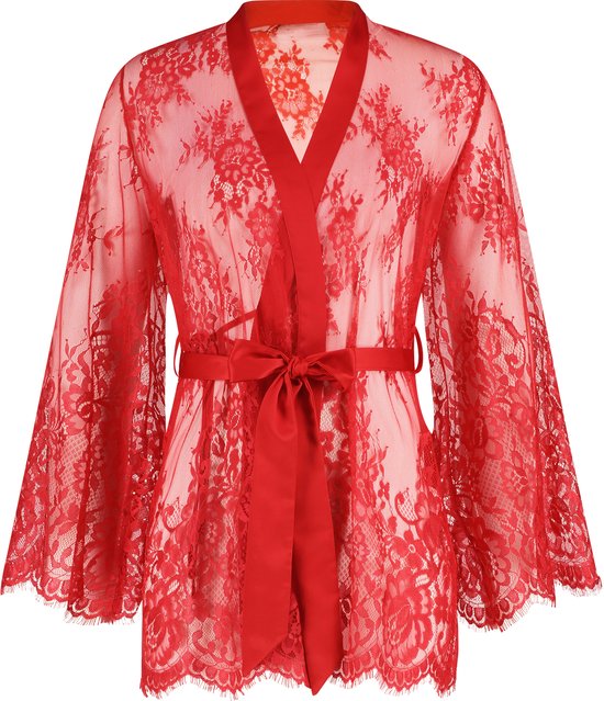 Isabella Kanten Kimono - Rood