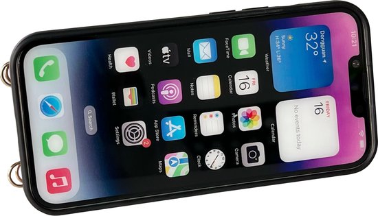 Coque Casemania pour Apple iPhone 14 Pro Pink Pâle - Coque Arrière de Luxe 2 en 1 avec Cordon - Étui Portefeuille adapté à Magsafe - Porte-Cartes