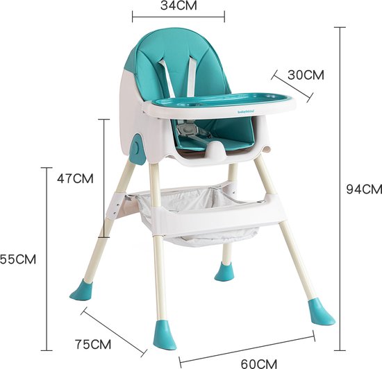 Chaise de salle à manger Bébé - Chaise haute - Chaise de table pour bébé -  Chaise de... | bol