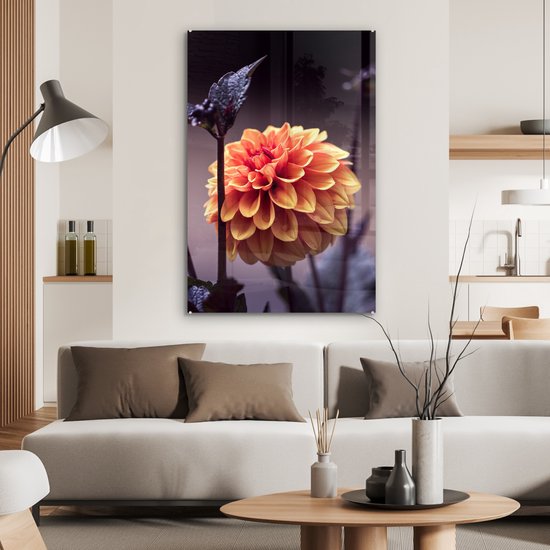 MuchoWow® Peinture sur verre - Fleurs - Chrysanthème - Macro - Plantes - 80x120 cm - Peintures sur verre acrylique - Photo sur Glas