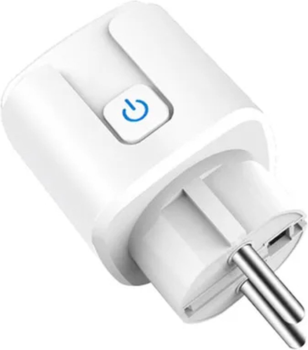 Slimme stekker met wifi en Tuya-smartlife app wit. Smart plug Google Home & Amazon Alexa compatibel en smart things. Werkt met iOS en Android.