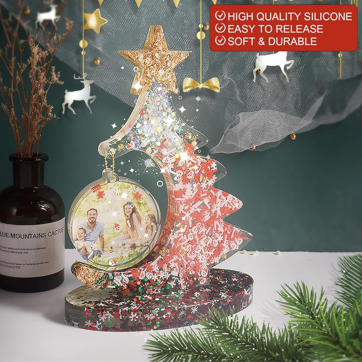 QUETO Moule Bougie 1 Pièces Moule En Silicone Pour Bougies Silicone