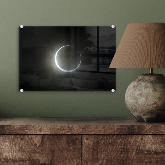 Peinture sur Verre - Eclipse Solaire Annulaire - 30x20 cm - Peintures sur Verre Peintures - Photo sur Glas