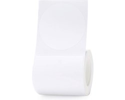 Niimbot labelprinterrol B21/B1/B3S/K3 - 50x50mm met 150 Labels - 1 rol - Wit - Rond Label