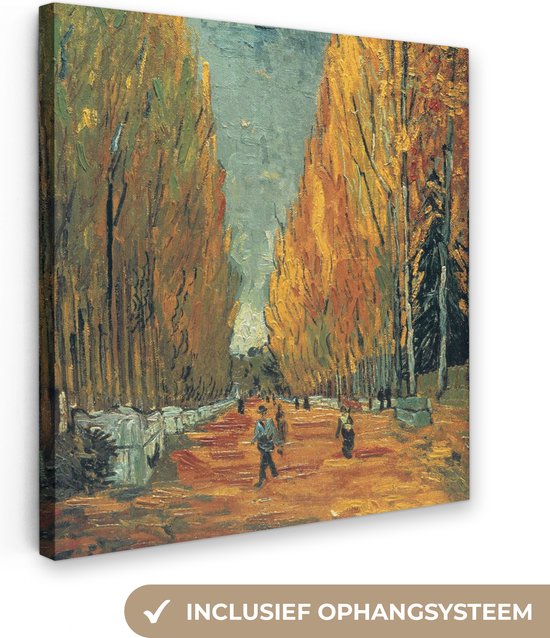 Canvas Schilderij Elysische velden - Vincent van Gogh - 90x90 cm - Wanddecoratie