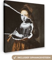 Oude Meesters Canvas - 50x50 - Canvas Schilderij - Elizabeth Spiegel - Dirck Dircksz Santvoort - Kunst