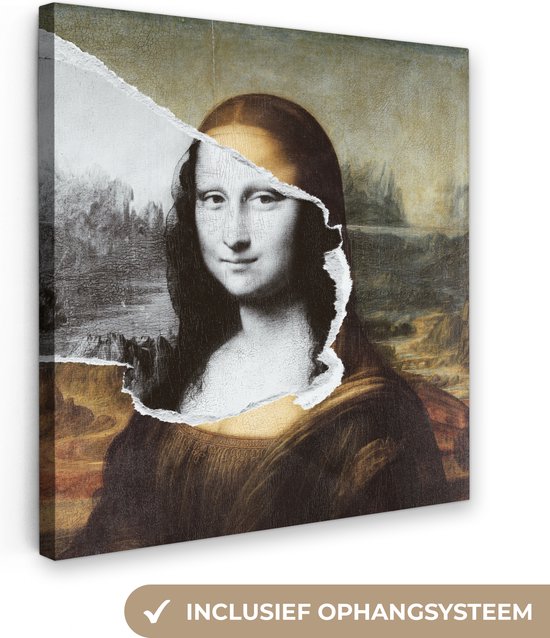 Oude Meesters Canvas - 20x20 - Canvas Schilderij - Mona Lisa - Da Vinci - Oude Meesters