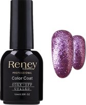 RENEY® Gellak Platinum Super Shine Violet 07 - 10ml. - Paars - Glanzend - Gel nagellak
