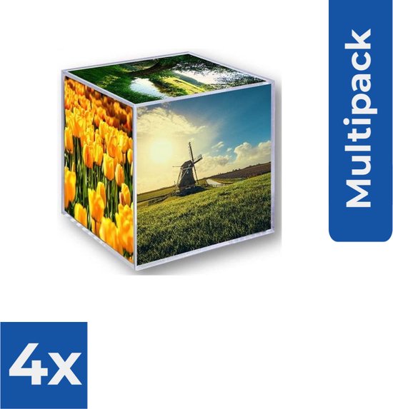ZEP - Fotokubus Acryl 8-5 x 8-5 x 8-5 - 8151 - Fotolijst - Voordeelverpakking 4 stuks