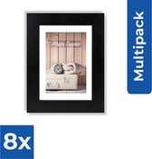 ZEP - Cadre photo en bois noir Nelson 1 pour photo format 10x15 - V21461 - Cadre photo - Pack économique 8 pièces