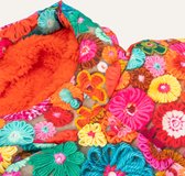Crochet coat 17 AOP Fluffy flowers Orange: 104/4yr