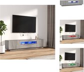 vidaXL TV-Meubel LED-verlichting - grijs sonoma eiken - 100/80 x 35 x 40 cm - USB-aansluiting - Kast
