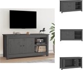 vidaXL TV-meubel - Grenenhout - 103x36.5x52 cm - Grijs - Kast