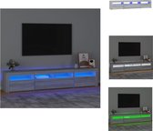 vidaXL TV-meubel - TV-meubel - 210 x 35 x 40 cm - Grijs Sonoma Eiken - RGB LED-verlichting - Kast
