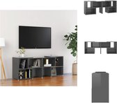 vidaXL TV-meubel - Hoogglans grijs - 104 x 30 x 52 cm - Montage vereist - Kast