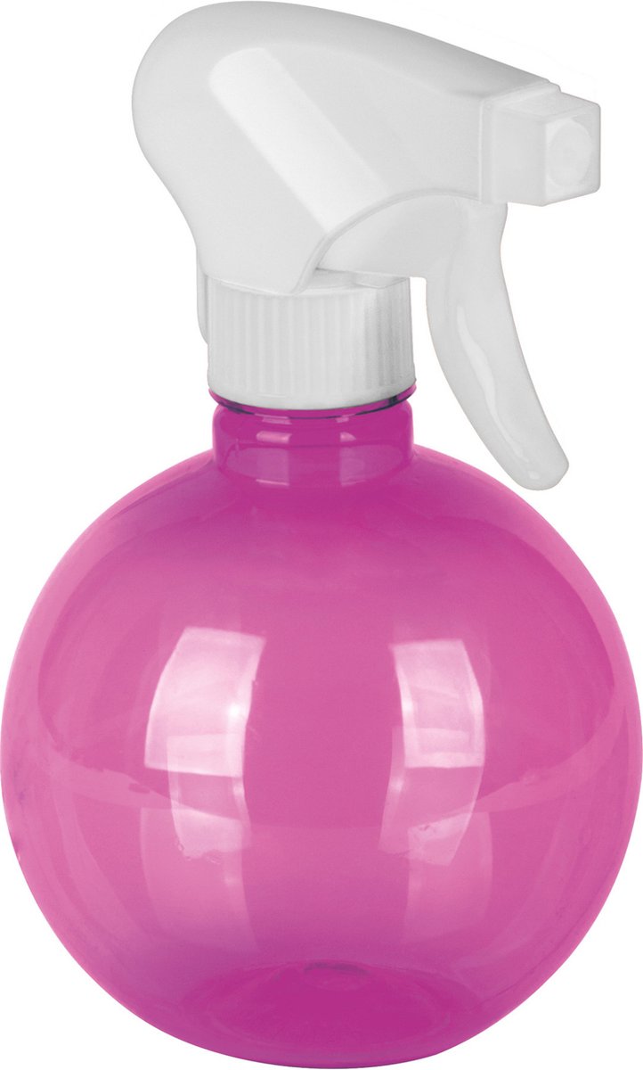 Juypal Plantenspuit/waterverstuiver- wit/roze - 400 ml - kunststof - sprayflacon