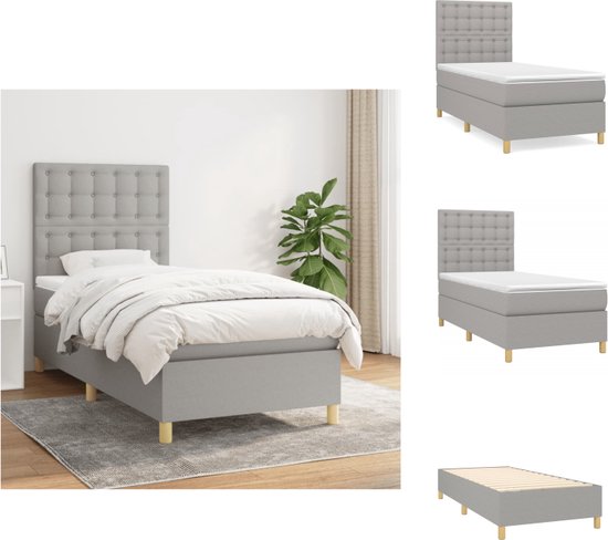 vidaXL Boxspringbed - Comfort - 100 x 200 cm - Duurzaam materiaal - Bed