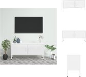vidaXL TV-meubel - Stalen constructie - 105 x 35 x 50 cm - Wit - Kast