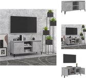 vidaXL Tv-meubel Industrieel - 103.5 x 35 x 50 cm - Betongrijs - Kast