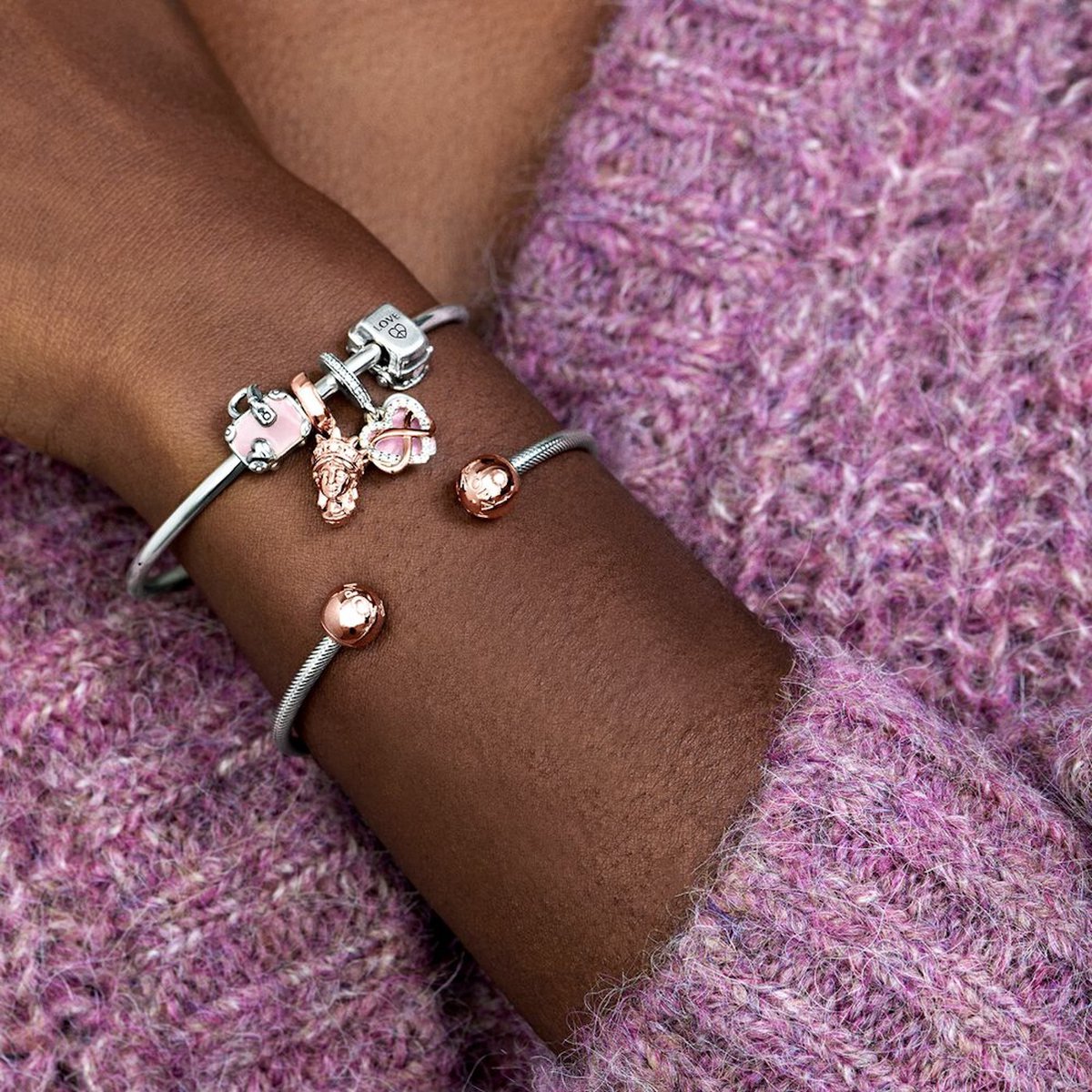 Pandora Moments Dames Bedel Metaal;Gouden plating;Zilver - RoségoudkleurigRozeZilverkleurig — cadeau in Sieraden - foto 2