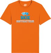 Ski Instructeur - Grappige Apres Ski Wintersport Kleding - Mannen / Vrouwen / Unisex - Foute Ski en Snowboard Vakantie Outfit Cadeau - Unisex T-Shirt - Oranje - Maat 4XL