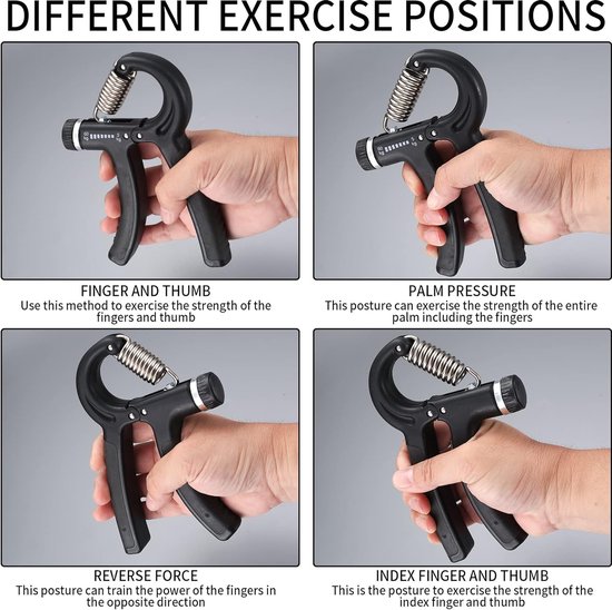 NIYIKOW Grip Strength Trainer, Hand Grip Strengthener, Verstelbare Weerstand 22-132Lbs (10-60kg), Antislip Gripper, Perfect voor Muzikanten, Atleten en Herstel van Handletsel-Oranje