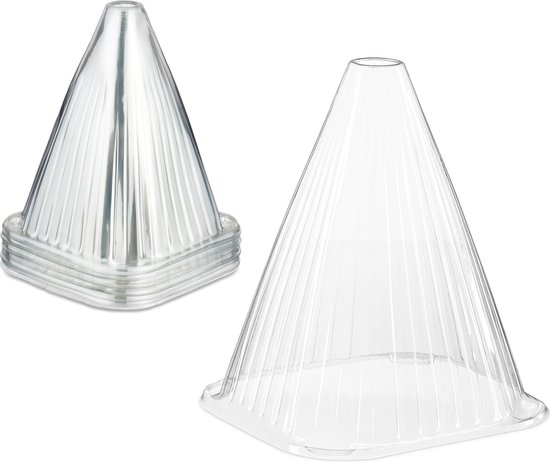 Chapeau végétal Relaxdays - lot de 32 - clochette végétale - contre le gel et les escargots - plastique