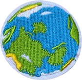 Aarde Planeet Aarde Strijk Embleem Patch 5 cm / 5 cm / Blauw Groen