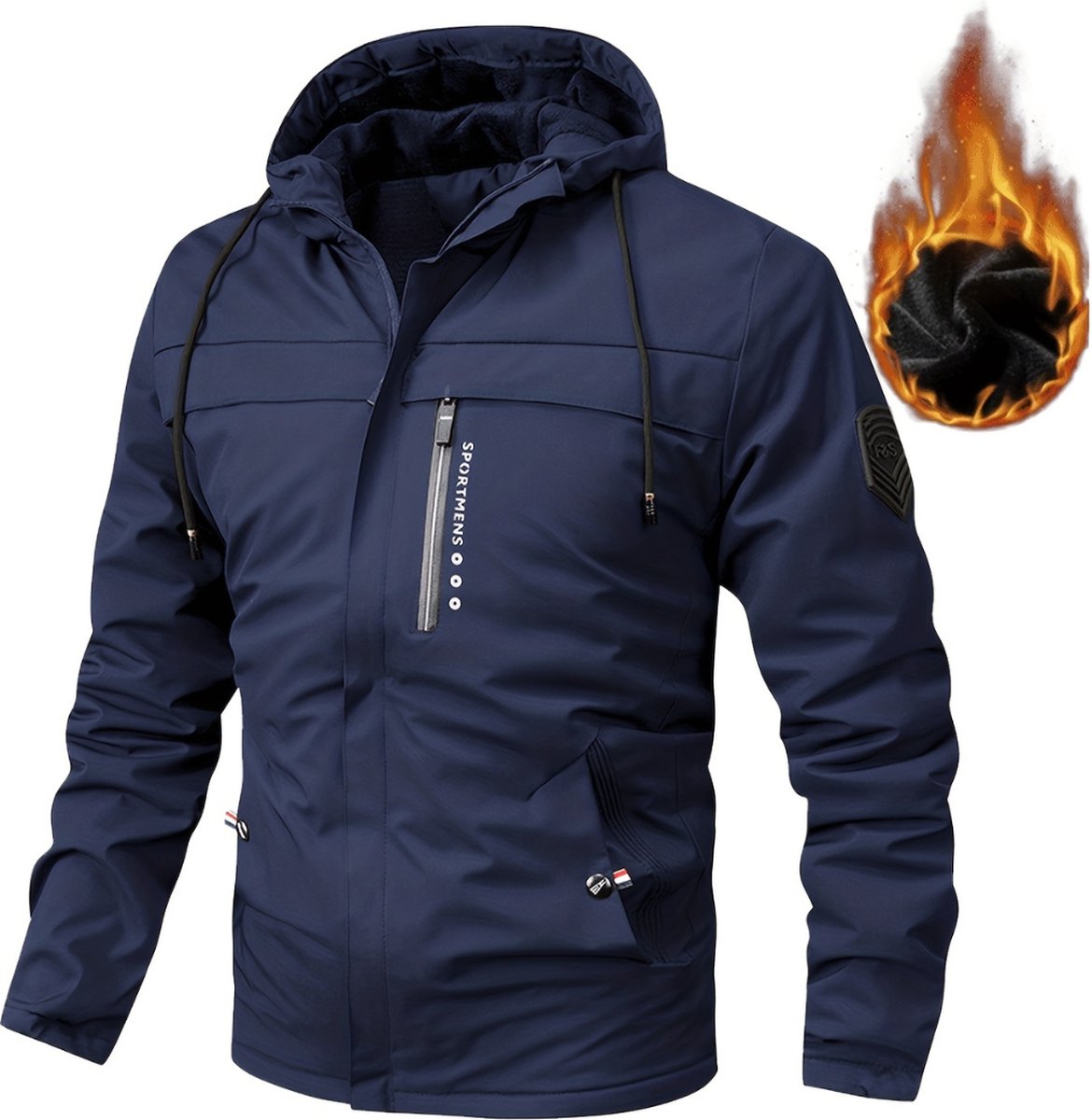 Livano Parka Heren Winterjas Heren Winter Jas Volwassen Blauw