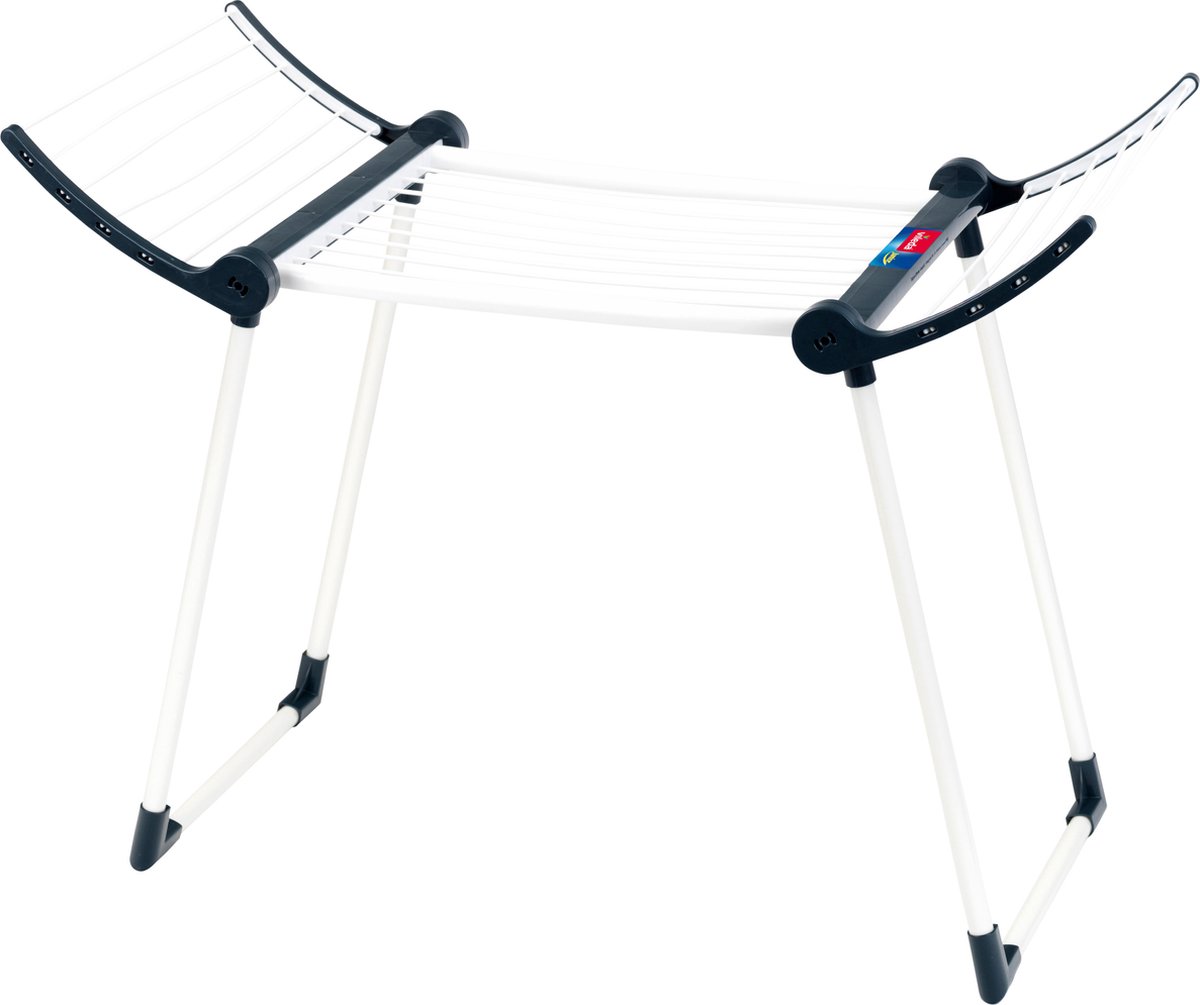 Klein Toys Vileda droogrek - vouwbare zijpanelen - 65x33x49,5 cm - ruimte voor poppenkleertjes of nat pluche speelgoed - zwart wit