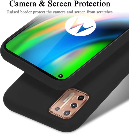Coque Cadorabo pour Motorola MOTO G9 PLUS en NOIR LIQUIDE - Housse de protection en silicone TPU flexible Case Cover