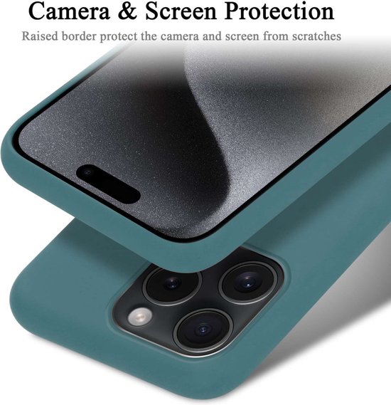 Coque Cadorabo pour Apple iPhone 15 PRO MAX en VERT LIQUIDE - Housse de protection en silicone TPU flexible Case Cover