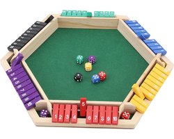 Shut The Box - 6 Spelers - Kleur - Dobbelspel - Drankspel - Rekenspel - Hout