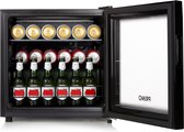 PRIMO PR127BC Minibar - Mini Réfrigérateur - Réfrigérateur à boissons - Porte en verre - 43L - F - Noir