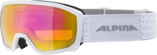 ALPINA SCARABEO JR. Q-LITE - Verspiegelte OTG Skibrille für Kinder, komfortabler Sitz, Mit 100% UV-Schutz, blue matt