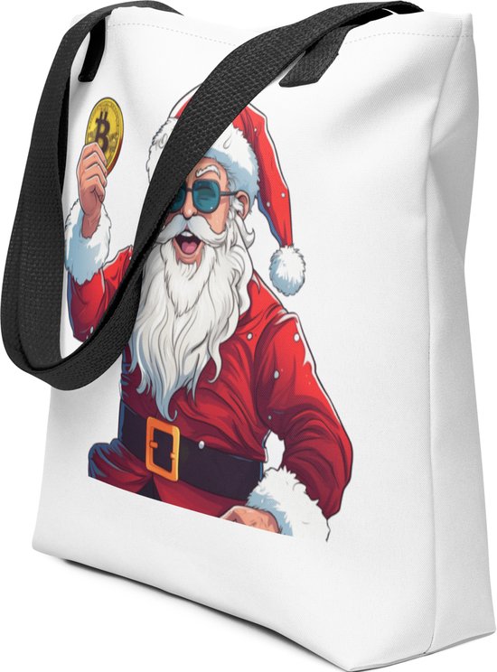 Happy Santa Bitcoin Draagtas Kerst | Bitcoin cadeau| Crypto cadeau| Bitcoin Draagtas| Crypto Draagtas| Kerst Tas| Kerst Cadeau| Bitcoin Merch| Crypto Merch