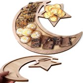 GLODI GOODS® Ramadan dienblad maan 33,5 x 35cm - decoratie voor eid mubarak – suikerfeest – HOUT