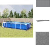 vidaXL Zwembadgrondzeil - Polyester geotextiel - Grootte 999x500 cm - Bescherming en verlenging levensduur - Zwembad afdekzeil