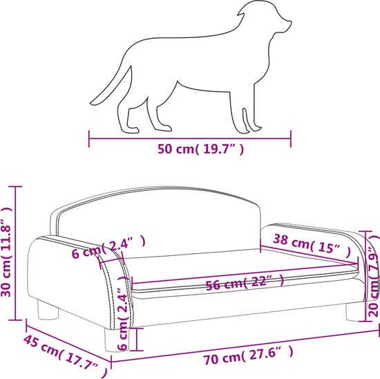 vidaXL Hondenmand 70x45x30 cm fluweel donkergrijs, hondenbank, hondenbed, dierenmand, huisdierenbank, huisdierenmand, dierenbed, huisdierenbed