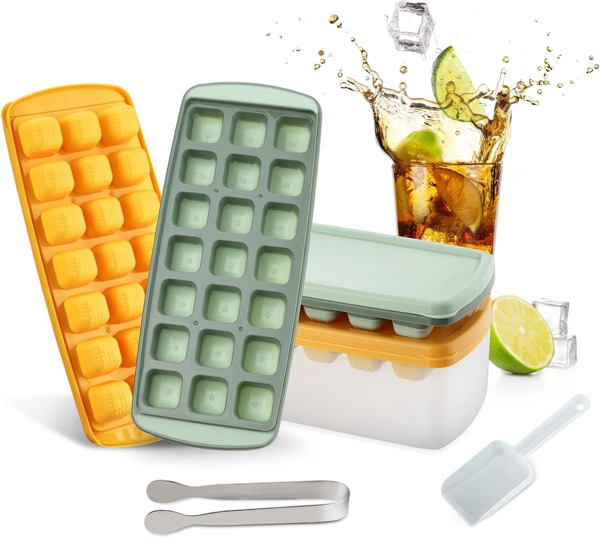Relaxdays 4x stampo per cubetti di ghiaccio - kopen bij