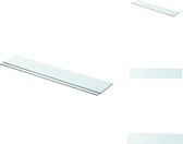 vidaXL Glazen Schap s - Wandplanken - 80 x 15 cm - Transparant - 8 mm Dikte glas - Wandsteun