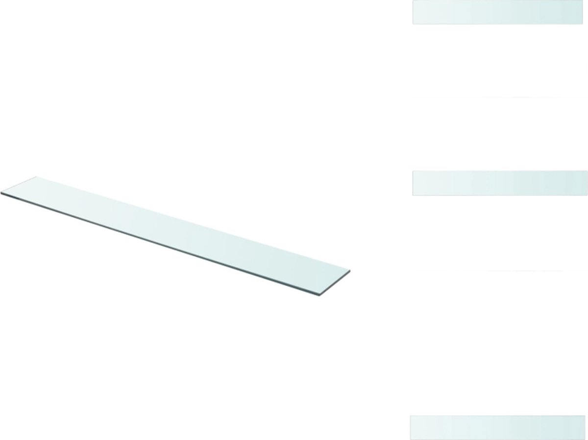 VidaXL Glazen Expositiewandplank 90 x 12 cm 8 mm dikte Wandsteun