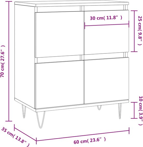 GIANTEX Keukenkast, dressoir, dressoir, commode, buffetkast keuken met