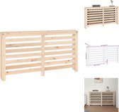 vidaXL houten radiatorombouw - Massief grenenhout - Praktische plank - Modern lat ontwerp - 153 x 19 x 84 cm - Radiatormontageonderdeel