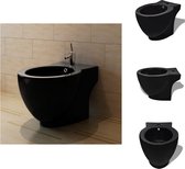 vidaXL Staand Bidet - Zwart Keramiek - 58x40x40 cm - Comfortabel design - Bidet