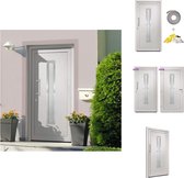 vidaXL Voordeur - vidaXL Toegangsdeur - 98 x 190 cm - Wit PVC deurframe - Inclusief veiligheidsglas - 5-punts paddestoelkopsloten - Deurhor