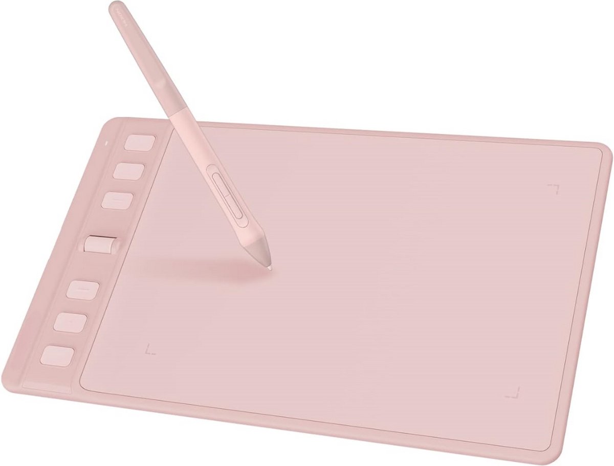 Huion® Inspiroy 2S Tekentablet - 8192 niveaus - Drawing tablet - Grafische tablet - Roze