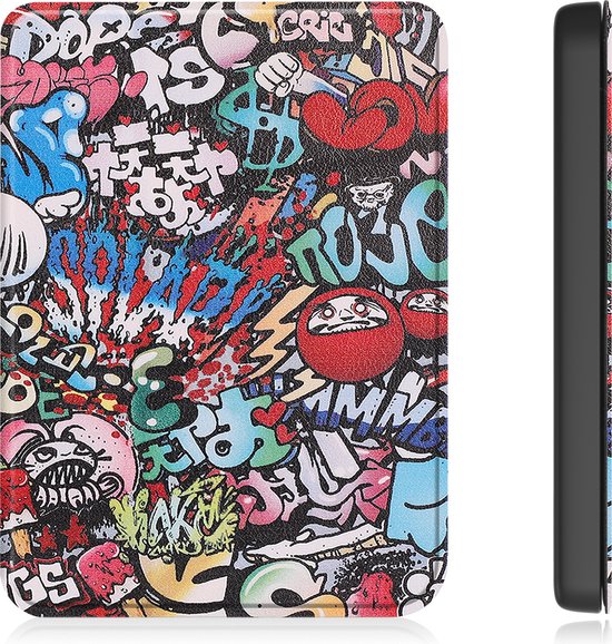 Hoesje Geschikt voor Kobo Clara 2E Hoes Bescherm Hoesje Case Sleep Cover Met Screenprotector - Hoes Geschikt voor Kobo Clara 2E Hoesje - Graffity van Hoesje  — afbeelding 3
