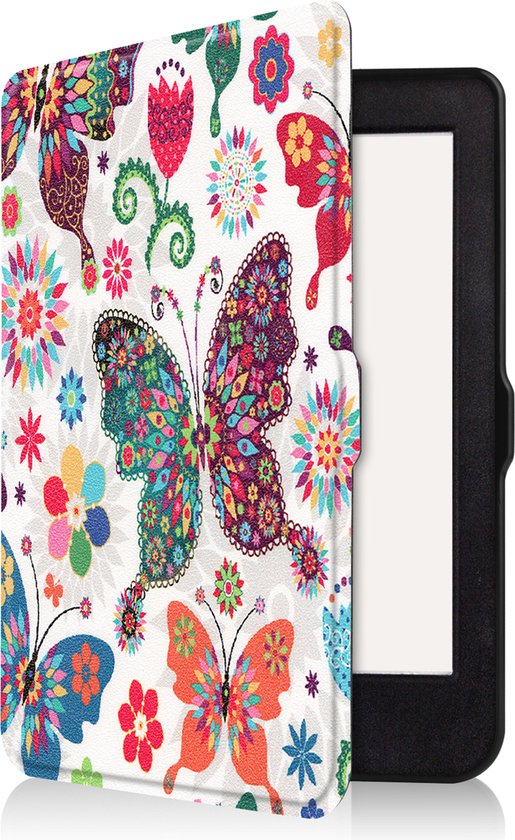 Hoesje Geschikt voor Kobo Nia Hoes Book Case - Hoes Geschikt voor Kobo Nia Hoesje Book Cover Met Screenprotector - Vlinders van Hoesje  — afbeelding 3