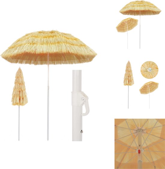 vidaXL Parasol Hawaï 160 cm Naturel Weer en uvbestendig